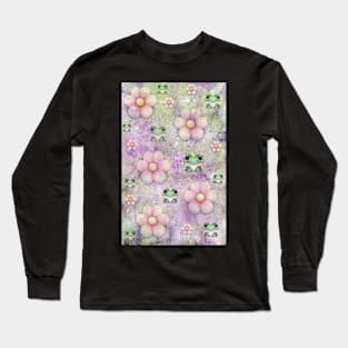 Froggy Flower Print Long Sleeve T-Shirt
